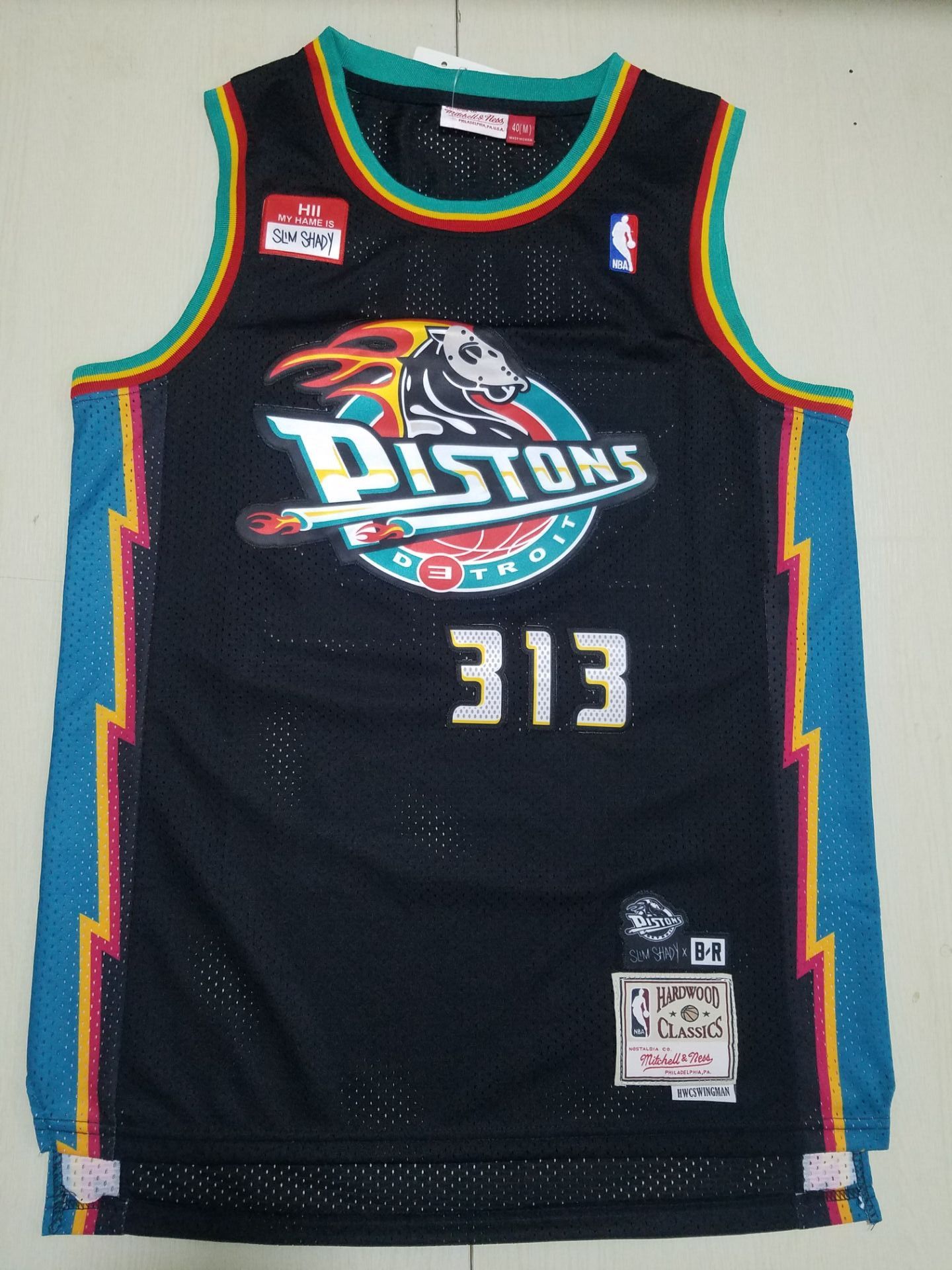 Men Detroit Pistons 313 Shady Black 2022 NBA Jersey->detroit pistons->NBA Jersey